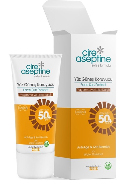 Cire Aseptine Sun Yüz Güneş 50 SPF 50 ml fiyatları