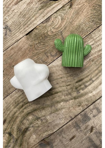 Saguaro Kaktüs Şeklinde Silikon Mum Kalıbı El Yapımı Dekoratif Mumlar İçin
