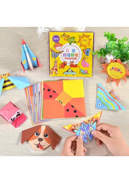 108 Adet Karikatür Origami Kitap Kağıt Sanat ve El Sanatları Dıy El Yapımı 3D Bulmaca Hayvan El Sanatları Çocuklar Için Eğitici Çocuk Oyuncak (Yurt Dışından) fırsatları