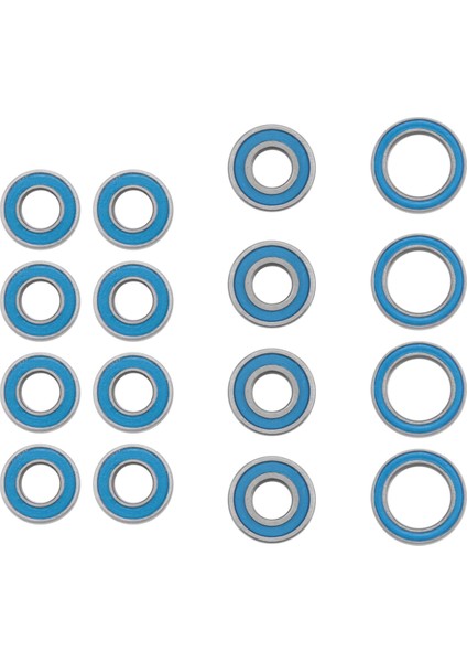 16 Adet Kauçuk Contalı Bilyalı Rulman Kiti Tamiya TT02 Tt-02 TT02D TT-02D 1/10 Rc Araba Yükseltme Parçaları Aksesuarları (Yurt Dışından)