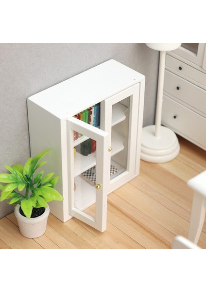 1:12 Evcilik Minyatür Beyaz Duvar Dolabı Asılı Depolama Organizatör Dolap Dollhouse Mobilya Dekor Oyuncak (Yurt Dışından) fırsatları