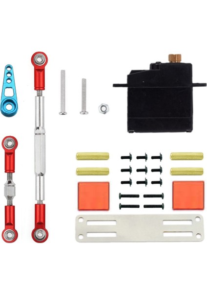 17G Metal Dişli Servo ve Direksiyon Bağlantı Çubuğu Servo Montaj Seti Wpl C14 C24 1/16 Rc Araba Yükseltme Parçaları Aksesuarları (Yurt Dışından) modelleri