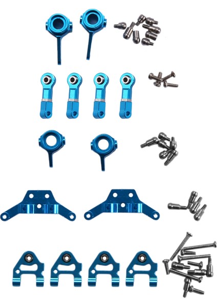 Wltoys Için Metal Tam Set Yükseltme Parçaları 1/28 P929 P939 K979 K989 K999 K969 Rc Araba Parçaları, Mavi (Yurt Dışından)