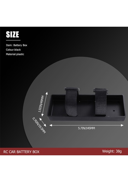 Rc Pil Tepsisi Durumda Pil Kutusu Braketi Eksenel SCX10 Traxxas Trx4 RC4WD D90 1/8 1/10 Rc Araba Yedek Parçaları, Siyah (Yurt Dışından) indirimleri