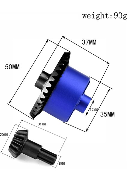 Metal Çelik Konik Dişli Diferansiyel Kutusu 1/10 Arrma Senton Granit Kraton Vorteks Outcast Big Rock, Siyah (Yurt Dışından) indirimleri