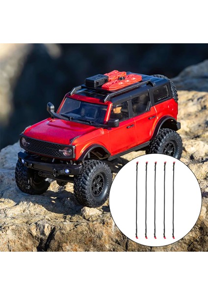 Adet Rc Araba Çatı Bagaj Rafı Halat Süslemeleri Askı 1/10 Rc Paletli Araba Eksenel SCX10 Traxxas Trx4 RC4WD D90 CC01, Kırmızı (Yurt Dışından)