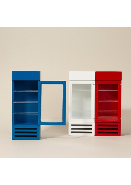 1/12 Ölçekli Minyatür Dollhouse Buzdolabı Dollhouse Dondurucu Mutfak Mobilyası Dekor Aksesuarları Beyaz (Yurt Dışından) fiyatları