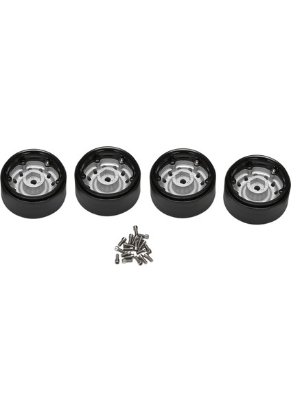 Adet Metal 1.9 Inç Beadlock Jant Hub 1/10 Rc Paletli Araba Eksenel SCX10 90046 Traxxas Trx4 RC4WD D90 D110, Gümüş 12 Küçük Delik (Yurt Dışından)