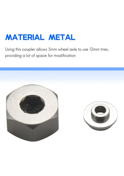 Adet 5mm Ila 12MM Metal Birleştirici Tekerlek Göbeği Altıgen Adaptör Wpl D12 C24 C34 B24 B36 Mn D90 D99 Rc Araba Yükseltme Parçaları, Titanyum Renk (Yurt Dışından) indirimleri