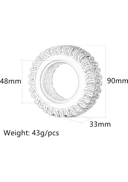 Adet 90MM 1.9 Kauçuk Lastik Jant Lastiği 1/10 Rc Paletli Araba Traxxas Trx4 RC4WD D90 Eksenel SCX10 Iı Iıı Redcat Mst (Yurt Dışından) fırsatları