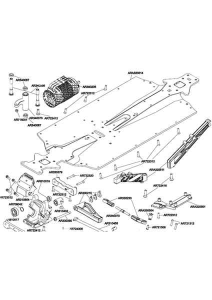 Arrma 1/7 Sınırsız Ihlal 6 S Blx Rc Araba Yükseltme Parçaları Aksesuarları Için Alüminyum Ön ve Arka Şasi Desteği, Siyah (Yurt Dışından) modelleri