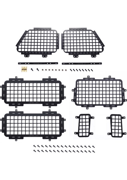 Mn D90 Mn-90 D99S MN99S Metal Stereoskopik Pencere Ağı Koruyucu Net 1/12 Rc Araba Yükseltme Parçaları Aksesuarları (Yurt Dışından)