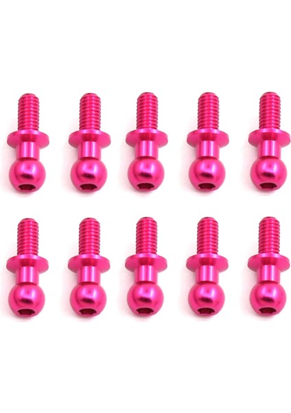 10 Adet M3 Metal Altıgen Başlı Vidalar Tamiya TT01 TT02 Sakura D5 1/10 Rc Drift Araba Yedek Parçaları Evrensel, Pembe (Yurt Dışından)