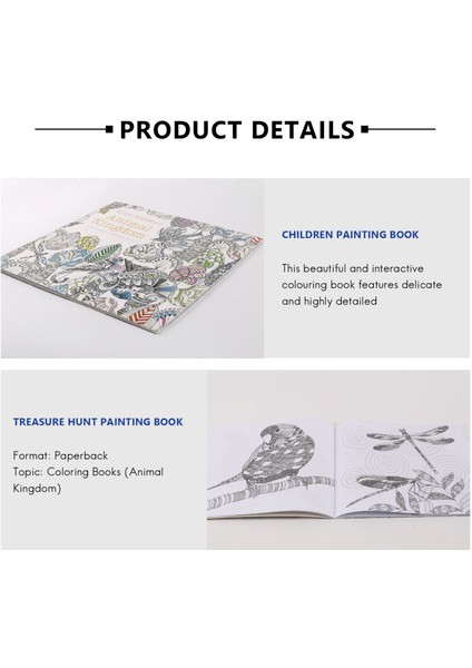 Çocuk Yetişkin Hayvan Krallığı Hazine Avı Boyama Boyama Kitabı (Yurt Dışından) indirimleri