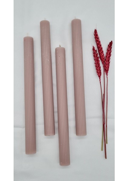 4'lü Antik Sütun Şamdan Mum Seti, Şık ve Zarif Dekoratif Aksesuar