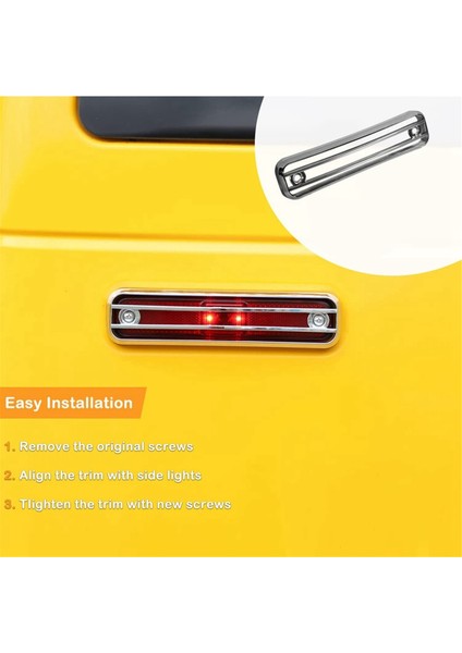 Hummer H2 2003-2009 Aksesuarları Için Side Marker Guard Trim Yan Işık Koruyucu Kapak - 4'lü Paket (Yurt Dışından) modelleri