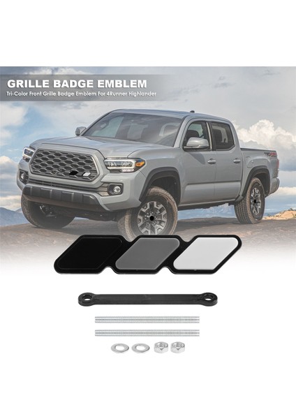 Toyota Tacoma 4runner Highlander Için Üç Renkli Ön Izgara Rozet Amblemi (Yurt Dışından) fırsatları