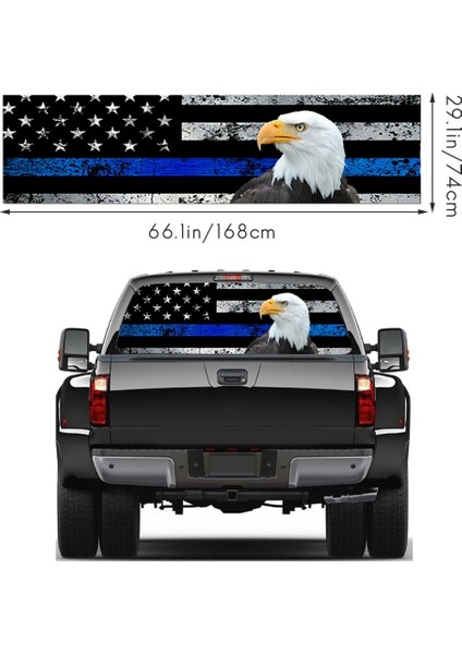 A157 Kamyon Suv Pickup Için 3D Arka Ön Cam Etiketi Güneşlik Dekor Arka Pencere Camı Posteri 168X74 CM/66X29 Inç (Yurt Dışından) fiyatları