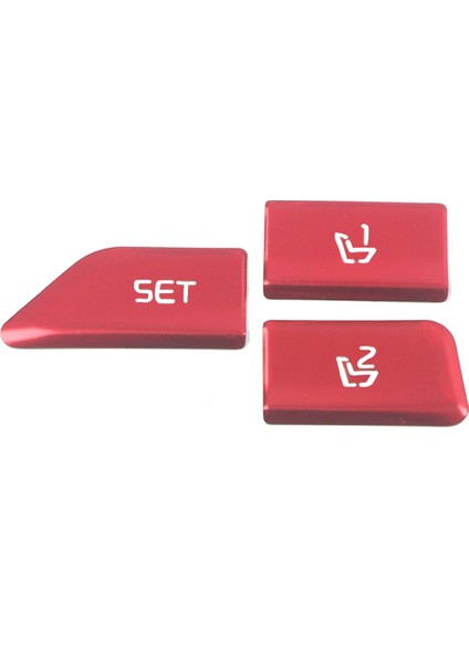 Araba Alüminyum Alaşımlı Koltuk Hafıza Düğmesi Etiket Trim Kia Carnival Ka4 2020 2021 2022 Kırmızı (Yurt Dışından)