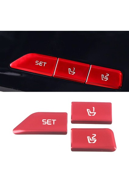 Araba Alüminyum Alaşımlı Koltuk Hafıza Düğmesi Etiket Trim Kia Carnival Ka4 2020 2021 2022 Kırmızı (Yurt Dışından) fiyatları