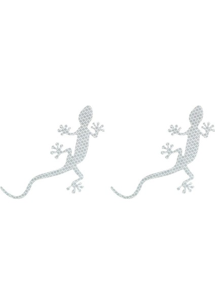 2 Adet Gece Sürüş Uyarı Gecko Şerit Işık Reflektörü Güvenlik Uyarı Işareti Arabalar Oto Dış Aksesuarları Beyaz (Yurt Dışından)