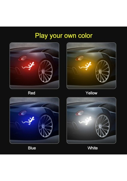 2 Adet Gece Sürüş Uyarı Gecko Şerit Işık Reflektörü Güvenlik Uyarı Işareti Arabalar Oto Dış Aksesuarları Beyaz (Yurt Dışından) fırsatları