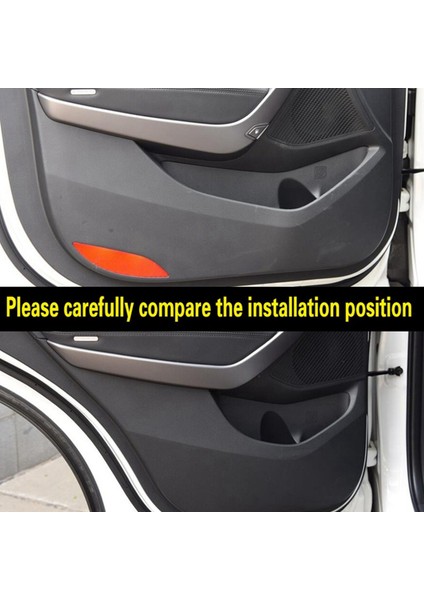 Araba Styling Yan Kapı Iç Çıkartması Anti-Kick Koruyucu Karbon Fiber Flim Çıkartmalar Hyundai Santa Fe 2013-2018 IX45 (Yurt Dışından) fiyatları