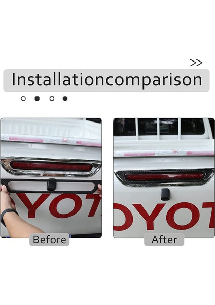 Toyota Hilux 2015-2021 Için Yumuşak Karbon Fiber Bagaj Kapağı Fren Lambası Çerçeve Trim Dekorasyon Çıkartması Aksesuarları (Yurt Dışından) indirimleri