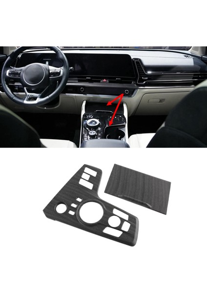 Şeftali Ahşap Araba Merkezi Konsol Vites Kutusu Bardak Tutucu Paneli Kapak Trim Kia Sportage Için Nq5 2022 2023 (Yurt Dışından)