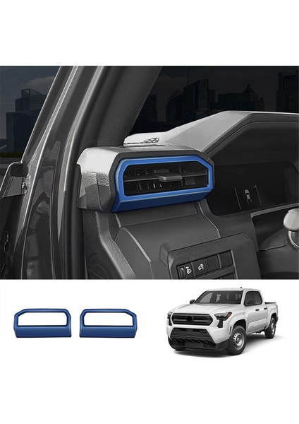 Araba Gösterge Paneli A/c Klima Çıkış Havalandırma Kapağı Paneli Trim Toyota Tacoma 2024 Araba Iç Aksesuarları Mavi (Yurt Dışından)