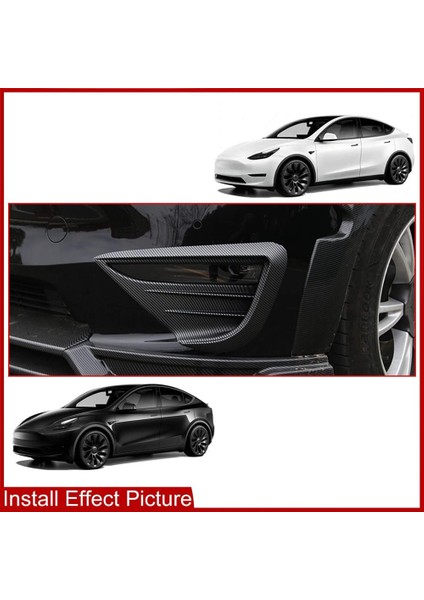 Tesla Model Y 2021 2022 2023 Araba Sis Lambası Spoiler Bıçak Trim Koruyucu Kapak Dekorasyon Çıkartması Aksesuarları (Yurt Dışından)