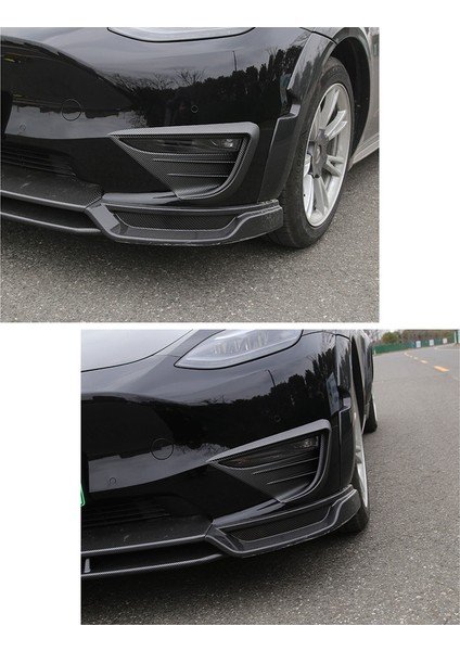 Tesla Model Y 2021 2022 2023 Araba Sis Lambası Spoiler Bıçak Trim Koruyucu Kapak Dekorasyon Çıkartması Aksesuarları (Yurt Dışından)
