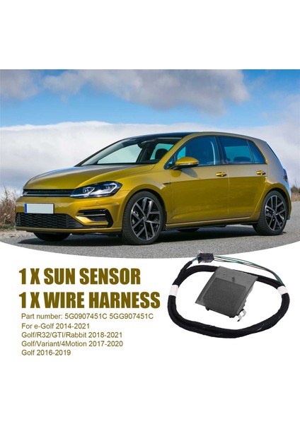 Vw Golf 7 Golf 7.5 5G0907451C Için Kablo Demeti ile Araba Klima Kontrol Ünitesi Anahtarı Güneş Sensörü (Yurt Dışından) fırsatları
