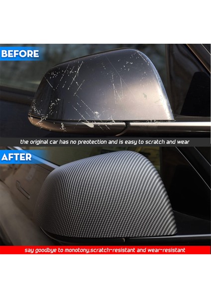 Tesla Model Y 2021-2023 Dış Aksesuarlar Için Yan Ayna Kapağı Dikiz Aynası Kapağı Koruması (Abs) (Yurt Dışından)