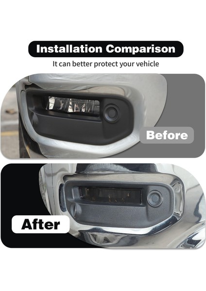 Dodge Ram 1500 2018-2024 Dumanlı Siyah Araba Ön Tampon Sis Lambası Koruyucu Kapak Trim Çıkartmaları Dış Aksesuarlar (Yurt Dışından) fırsatları