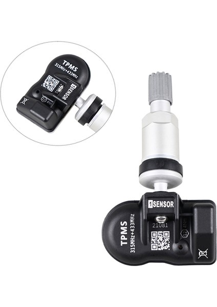 Evrensel Lastik Tpms Sensörü 433MHZ+315MHZ Sensörü 2'si 1 Arada Lastik Programlanabilir Tpms Sensörü Lastik Basıncı Izleme Sistemi Için (Yurt Dışından)
