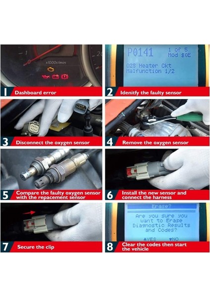 1588A141 1588A183 234-4116 Lambda O2 Oksijen Sensörü Mitsubishi Lancer Outlander Sport Rvr Evo x 1.8l 2.0l 2.4l 06-17 (Yurt Dışından) fırsatları