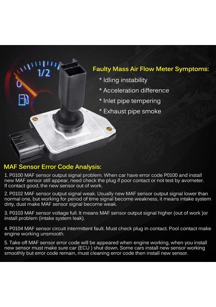 Kütle Hava Akış Ölçer Sensörü Maf 22680-5J000 Frontier Pathfinder Quest Xterra Ford Mustang Mercury Villager Için (Yurt Dışından) indirimleri