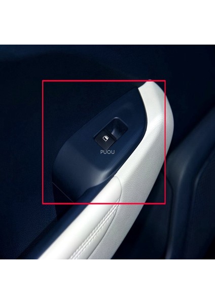 1 Set Karbon Fiber Iç Kapı Kol Dayanağı Cam Kaldırma Anahtarı Paneli Kapak Döşemesi Hyundai Venue 2019-2020 (Yurt Dışından) modelleri