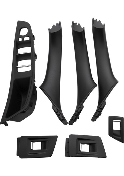Soldan Direksiyonlu Bmw 5 Serisi F10 F11 520 525 Araba Iç Kapı Kolu Iç Kapı Paneli Çekme Ayar Kapağı (Siyah) (Yurt Dışından)