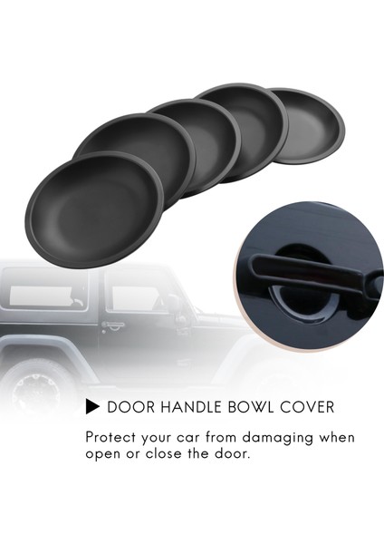 Kapı Kolu Gömme Koruma Kase Jeep Wrangler 2007-2017 Jk Için 4 Kapı Araba Dış Kapı Kolu Girinti Koruma Kapak Trim (Yurt Dışından)