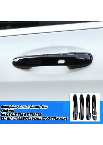 4 Adet Dış Kapı Kulp Kılıfı Trim Çıkartmalar Mercedes Benz Ce Glc Glb Ab Gle Gls Cla Gla W213 W205 X253 2015-2024 B (Yurt Dışından)