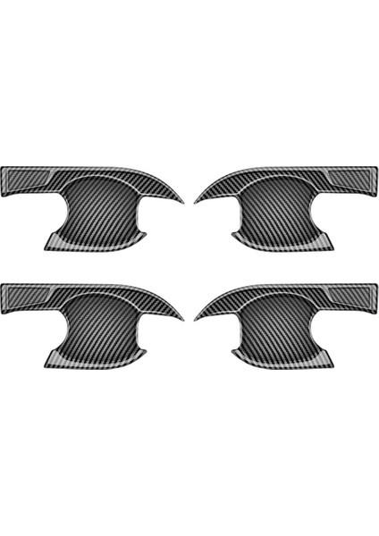 Vinfast E34 VF-E34 2021-2023 Araba Kapı Kolu Kase Kapağı Trim Çerçeve Kapı Kolu Dekoratif Çıkartmalar Karbon Fiber (Yurt Dışından)