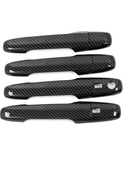 Karbon Fiber Kapı Kulp Kılıfı Trim Dekoratör Etiket Dış Aksesuarlar Toyota Avanza Premio Veloz Cross 2022+ (Yurt Dışından)