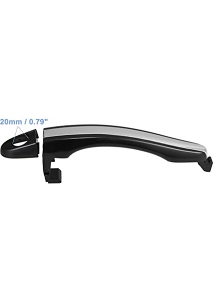 82651-3L000 Ön Sol Dış Kapı Kolu Hyundai Azera 2006-2011 Için Dış Kapı Çektirme Kolu Krom Trim 826513L000 (Yurt Dışından)