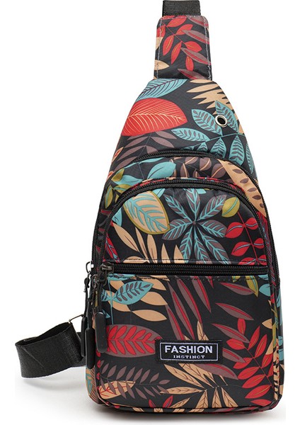 Erkek Göğüs Çantası Spor Açık Günlük Naylon Kumaş Erkek Çantası Çok Fonksiyonlu Crossbody Çanta (Yurt Dışından)