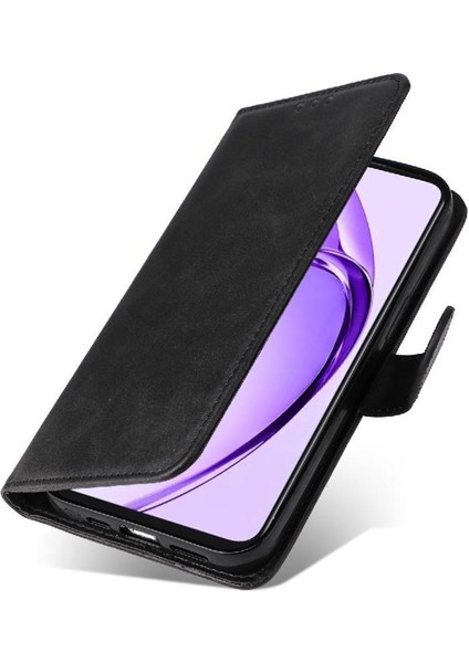 Oppo A80 5g Basit Iş Pu Deri Manyetik Kapaklı Cüzdan Telefon Kılıfı Kart Tutuculu Koruma Kılıfı (Yurt Dışından) modelleri