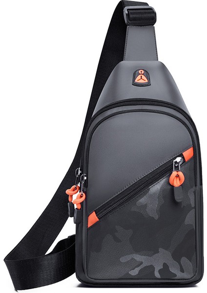 Erkek Göğüs Çantası Basit Moda Taşınabilir Eğlence Omuz Çantası Trend Kişilik Niş Tasarım Crossbody Çanta (Yurt Dışından)