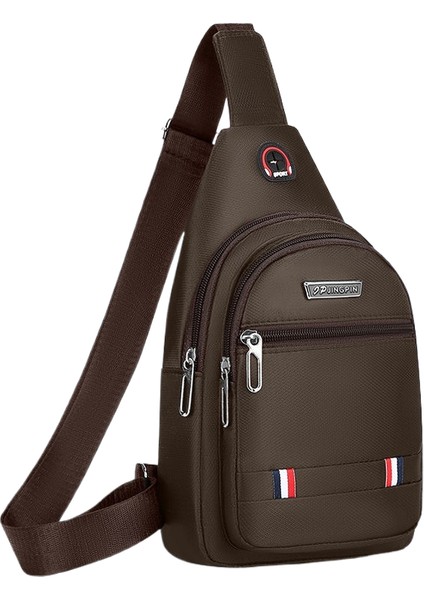 Su Geçirmez Oxford Kumaş Erkek Göğüs Çantası Omuz Çapraz Askılı Çanta Göğüs Gelgit Sporları (Yurt Dışından)