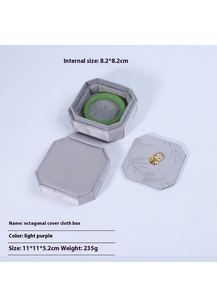 Sekizgen Cennet ve Dünya Örtüsü Bez Kutusu Bilezik Kutusu Oyun Yeşim Dize Saklama Kutusu Ambalaj Kutusu (Yurt Dışından)